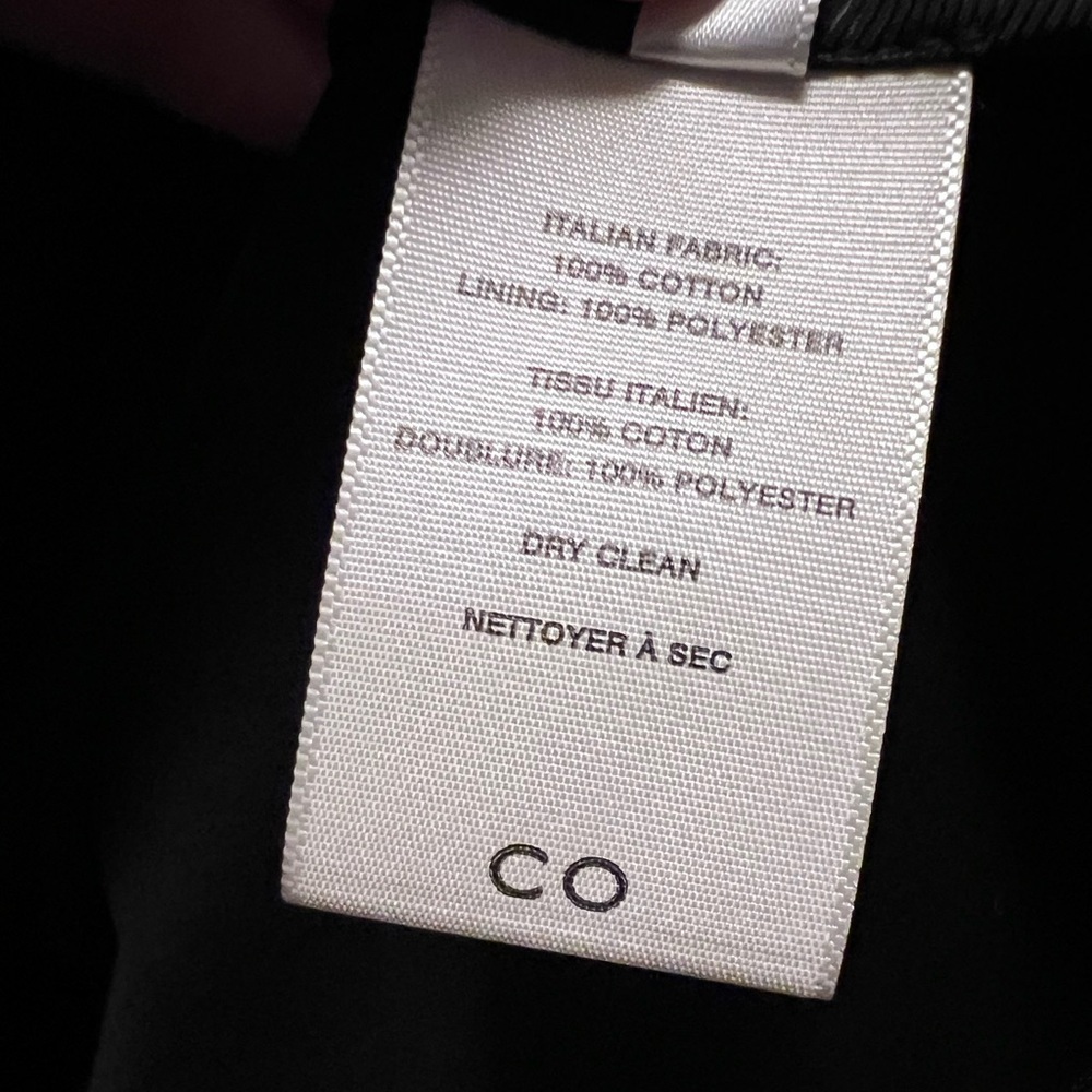 CO Asymmetrical Button Down Dress in Black (est. retail $895) Size Med - Picture 4 of 8
